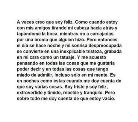 A Veces, No Se Lo Que Tengo