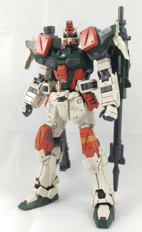 MG 1/100 GAT-X103 Buster Gundam - My first fully decal’d Gunpla. :) 