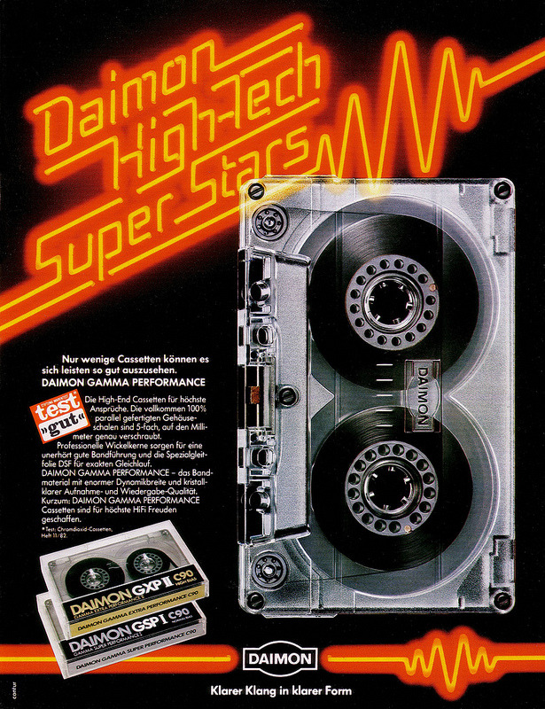 Daimon Cassette advertisement, 1983. Germany. Via H2074 / flickr