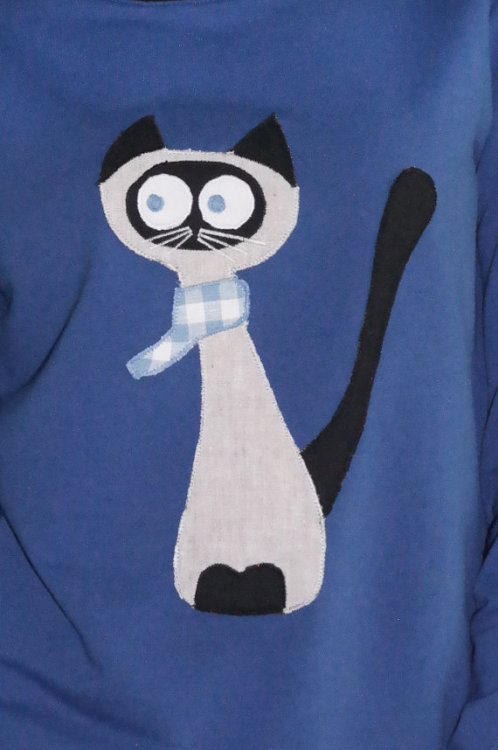 Sweatshirt with Siamese Cat - $55.00