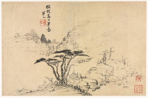 Landscapes in Various Styles after Old Masters, Mei Qing, 1690, Cleveland Museum of Art: Chinese Art