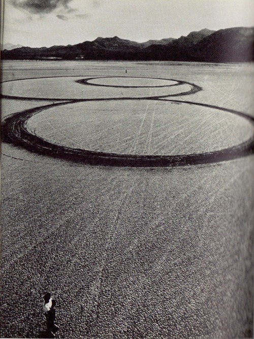 nobrashfestivity:  Michael Heizer  Circular Surface Planar Displacement Drawing  1970