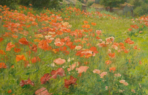 In Poppyland (Poppy Field)    -   John Ottis Adams  , 1901American 1851-1927Oil on canvas, 22 x 32 1