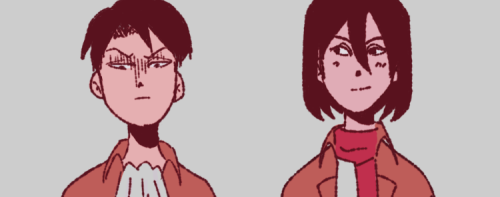 Levi:Mikasa:
