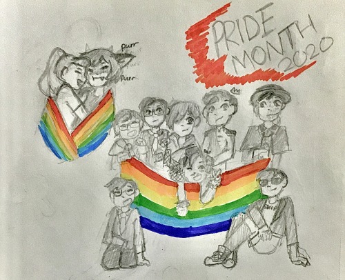 Am I really going to post my first pride drawing this close to the end of pride month? Yes, yes I am