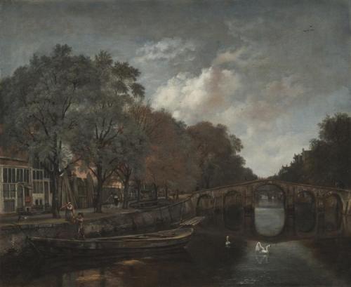 Herengracht, Amsterdam, Jan Wijnants , c. 1661, Cleveland Museum of Art: European Painting and Sculp