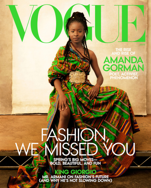 vogue: Amanda Gorman is our May cover star! Poet, activist, optimist, style icon—@amandas