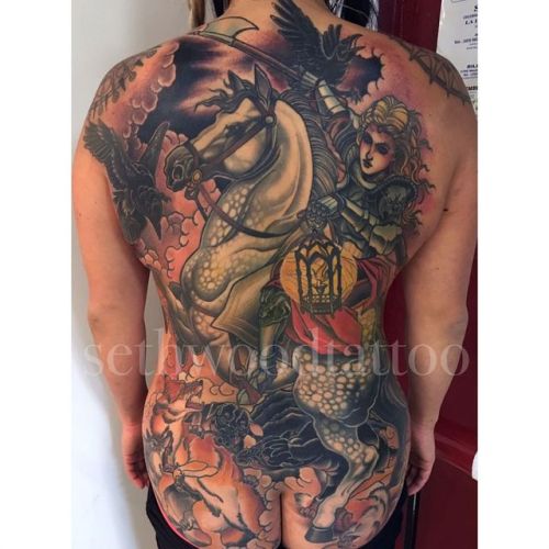 sethwoodtattoo:Felicia’s back, all finished up last month @templetattoo13 #trusttheprocess (at Templ