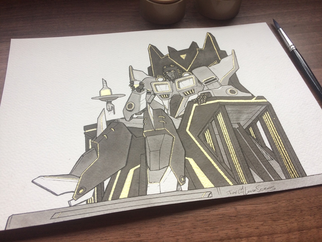jarofloosescrews: Starscream on his throne, a commission for the amazing @riahriddle