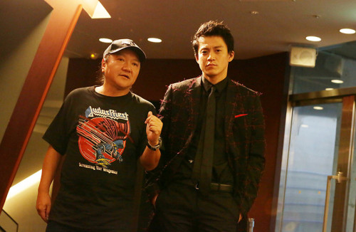 cris01-ogr:Oguri Shun with director Hidenori Inoue for Dokuro jo 2017©