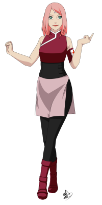 xcaeli:  Characters Design for my future Naruto doujin: Sakura.