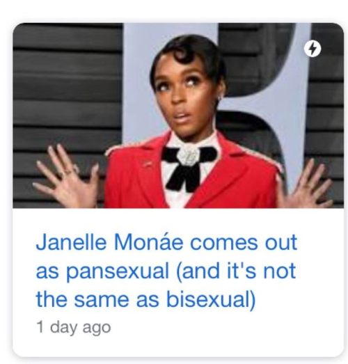 tenderlesbian: 1. janelle explicitly stated that she identifies with BOTH bi and pan labels 2. she w