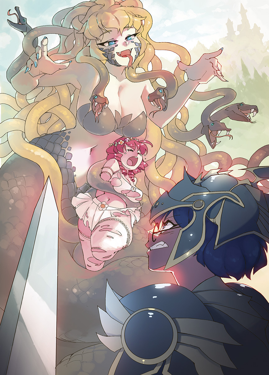 rtilrtil:  SFW version of Knight Shizune vs Gorgon LillyNSFW versionPublished in