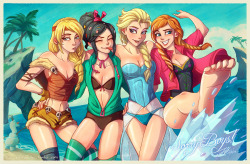 paulwithrandomnews:  ask-feistypants:  unamusedpancake:  randomroodles:  Summer Beach Party with just the girls and they mailed the boys a postcard. Trust me bros, I know how you feel XD I need to stop with the fanarts &amp; do some real work &gt;.&lt;