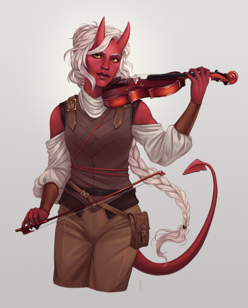redtallin:Three lovely tiefling ladies I have had the delight of painting recently! These are all fr