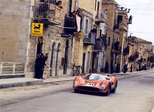 Nino Vaccarella &amp; Lorenzo Bandini’s Ferrari 330 P3 Spyder ~ Targa Florio in 1966