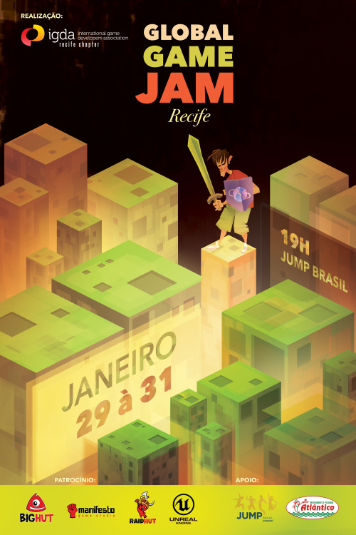Poster of the Global Game Jam of my city I made this year