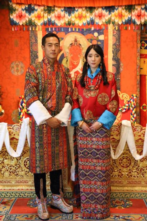 asian-folk-wardrobe:Her Royal Highness Princess Eeuphelma Choden Wangchuck married Dasho Thinlay Nor