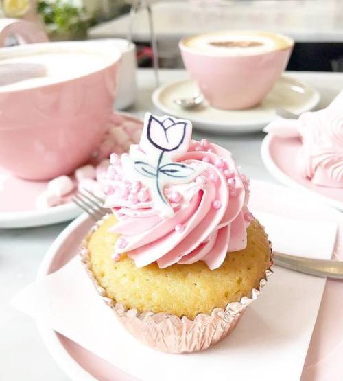 Happy first of May!. #hellomay #may #peggyporschen #cupcakes #cake #pink #london #spring #pinkcake