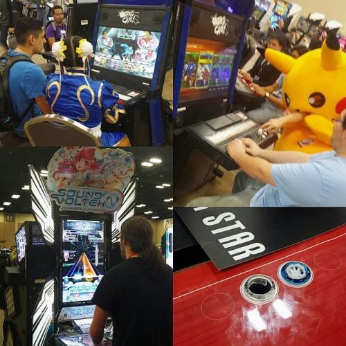 I was running the arcade with @rikricotakucafe at @sanjapan all weekend from 9:30 am to 11pm and it&