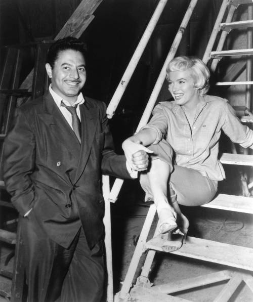 Marilyn Monroe and Sam Shaw behind the scenes of The Seven Year Itch in 1954. The two first met in 1