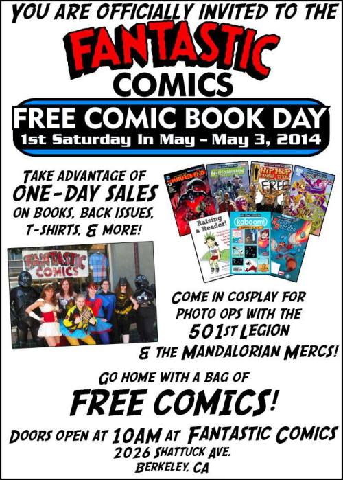 I may or may not have time to do my picks of the week, but I have a good excuse… FREE COMIC BOOK DAY!
What’s Free Comic Book Day you ask? It’s one day a year when comic book publishers produce free single issues and local comic shops give them away...