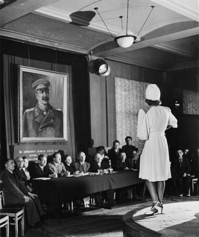 Committee to approve fashionable clothing suitable for sale to Soviet women,Moscow (1947)