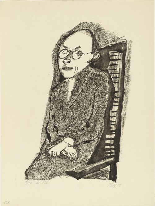 Portrait of Dr. Löffler, Seated I (Upright) (Bildnis Dr. Löffler, sitzend I [aufrecht]), O