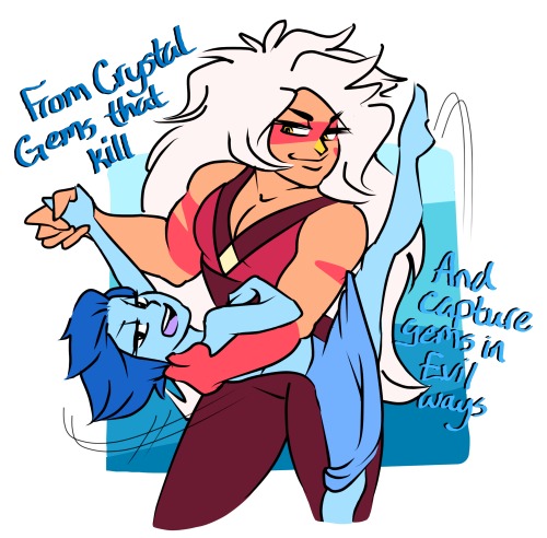 yurifruit:  Malachite Running Underwater*aggressively makes fluffy Jasper/Lapis because the ship has a MIGHTY NEED* This is my anthem fight me I love them 