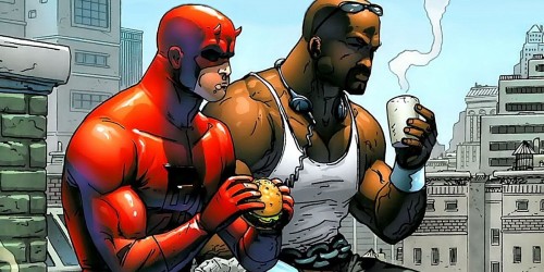 superheroesincolor:  “At the “Daredevil” red carpet event, “Jessica Jones” star Mike Colter revealed that “Luke Cage” will debut on Netflix on September 30th …”  Read more at   comicbookresources   Get the “Luke Cage” and “Alias”