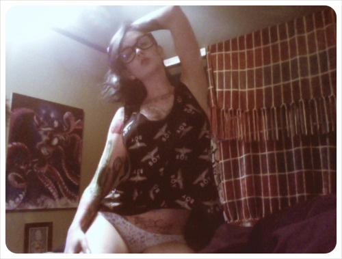 melodiegore:  YAY! I love my new Boy London shirt…thanks to my awesome friend Samuel for the get well present 