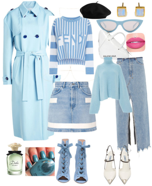 Blue me away! by sam-petit featuring peep-toe booties
Khaite blue sweater / Fendi blue sweater, $680 / Victoria Victoria Beckham trench coat, $985 / Givenchy short skirt, $755 / Ksubi maxi skirt / Prada floral shoes / Peep-toe booties / Balenciaga...