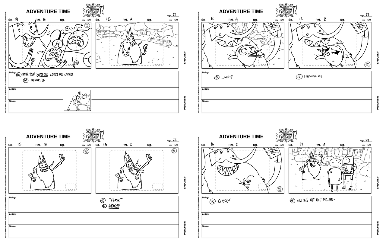 charmainevee: My storyboard test for Adventure Time I did back in 2015~  **FYI, I