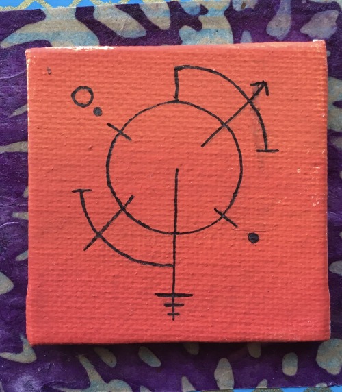 themadrebel:A tiny offering for @normal-horoscopes, their sigil with The Lady’s colors. 