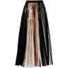 Proenza Schouler Foil-paneled pleated cloqué maxi skirt ❤ liked on Polyvore (see more floor length black skirts)