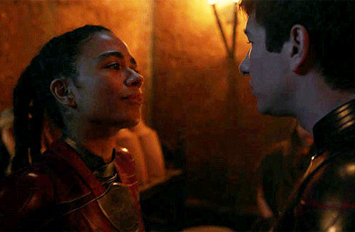 Lauren Ridloff And Barry Keoghan As Makkari AndDruigETERNALS (2021)