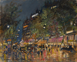 barcarole:Grand Boulevard pres de la Bastille, Konstantin Korovin, 1930.