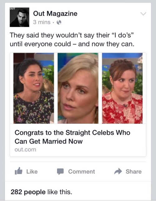 surprisebitch: finally these ☝ straight successful and rich celebs can now get married! unlike befor