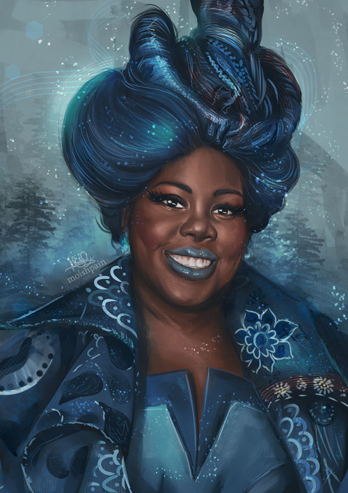 yay! I finished my painting of Amber Riley as Addapearle from The Wiz Live !  I&rsquo;m happy with t