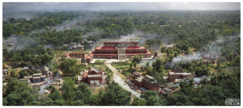 The Maya city of Sayil, Mexico, reconstruction