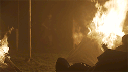 historyvikings:Fighting by fire light.