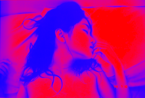 blue red false color of this