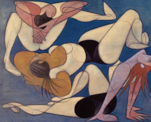 colin-vian:  Almada Negreiros (Portugal, 1893 - 1970)- Acrobatas 1947