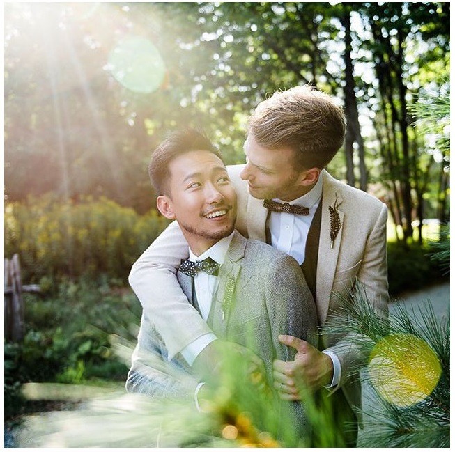 asianboysloveparadise:    International Gay Wedding: Lok Man &amp; Guillaume