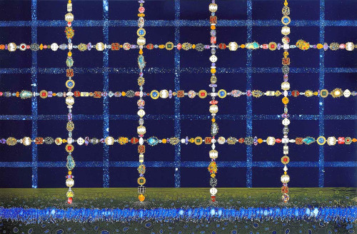 ufansius:  Noche Escocesa con Piedras Preciosas y Cuentas de Vidrio (Scottish Night with Precious Stones and Glass Beads) - Marcelo Pombo
