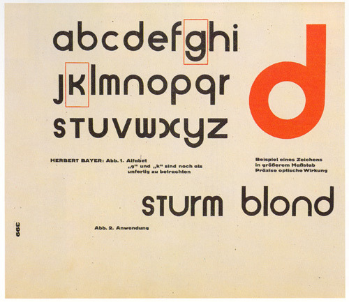 universal by herbert bayer … so geht kleinschreibung.Typography was his first interest, when 