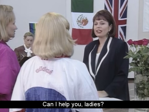 glitterysouldinosaur:1995 Gay Olympics sketch from the mid-1990s Australian comedy show Big Girls Blouse.