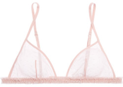 leauve:La Perla Plumetis stretch point d'esprit tulle soft-cup bra