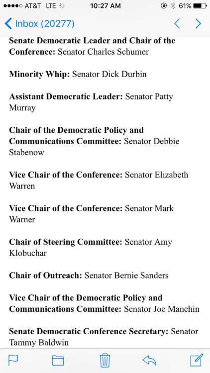 micdotcom:Bernie Sanders and Elizabeth Warren named to Senate Democratic leadership teamSenate Democ