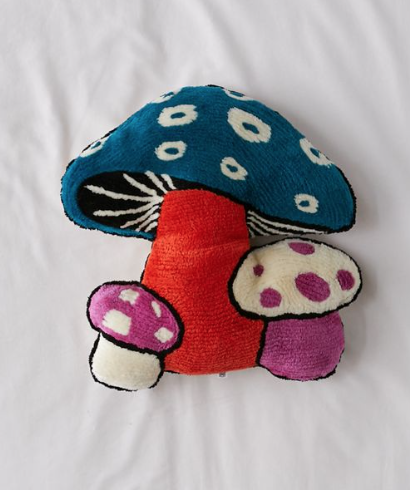 peachblushparlour:Tufted Mushroom Throw Pillow